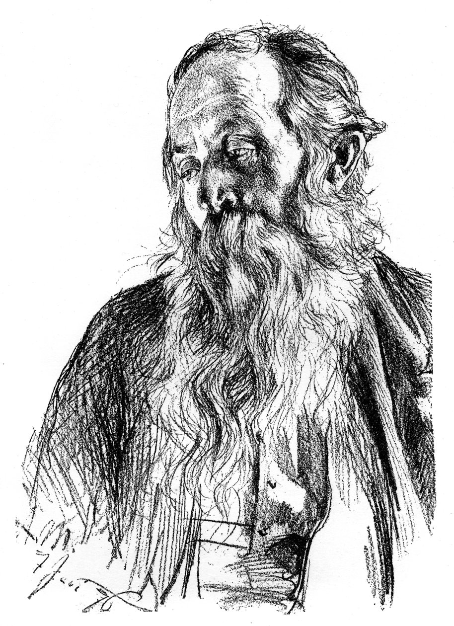 Bir Yahudi Çalışması, c1880-1882 by Adolph Menzel