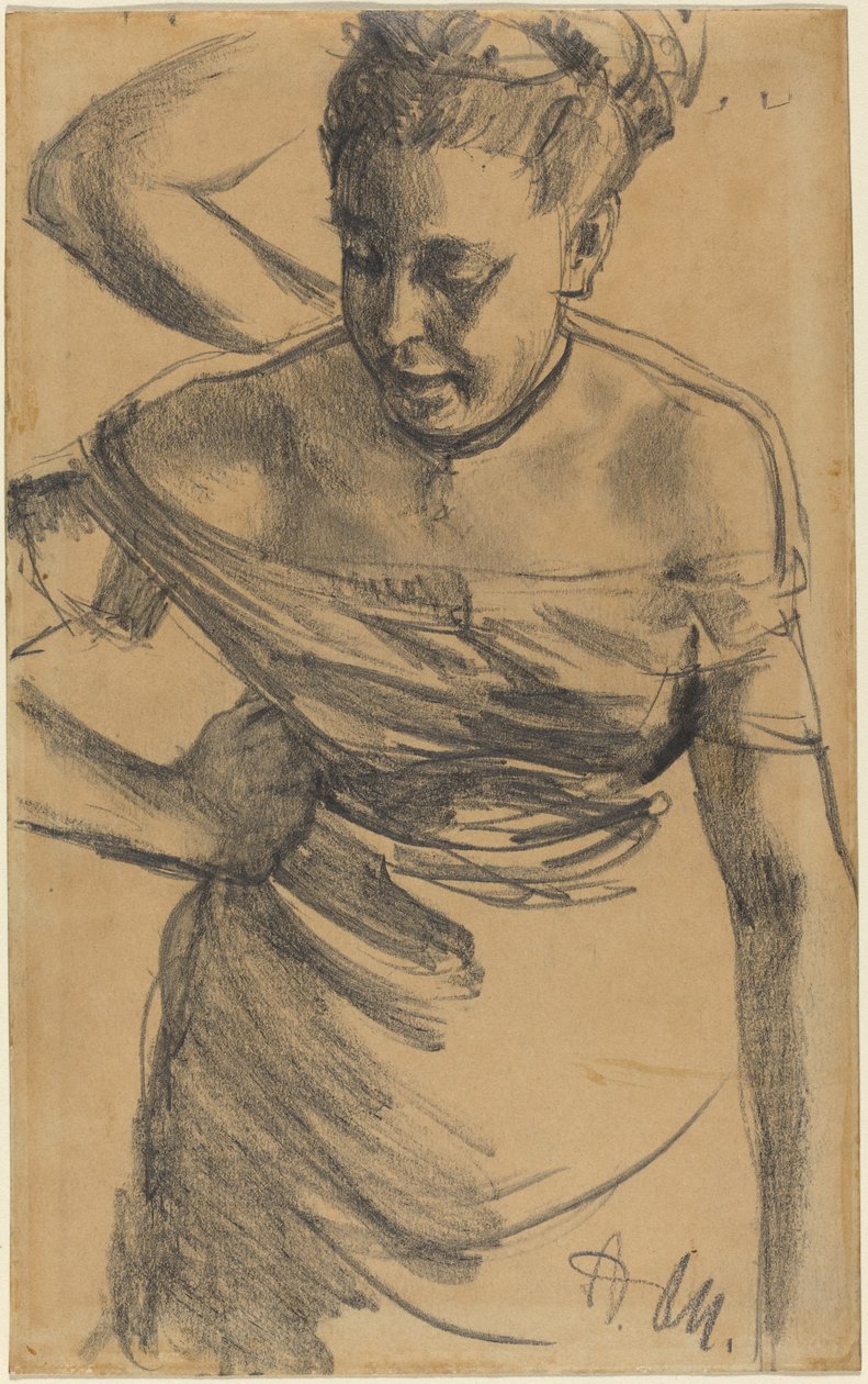 Bir Kadının Çalışması by Adolph Menzel