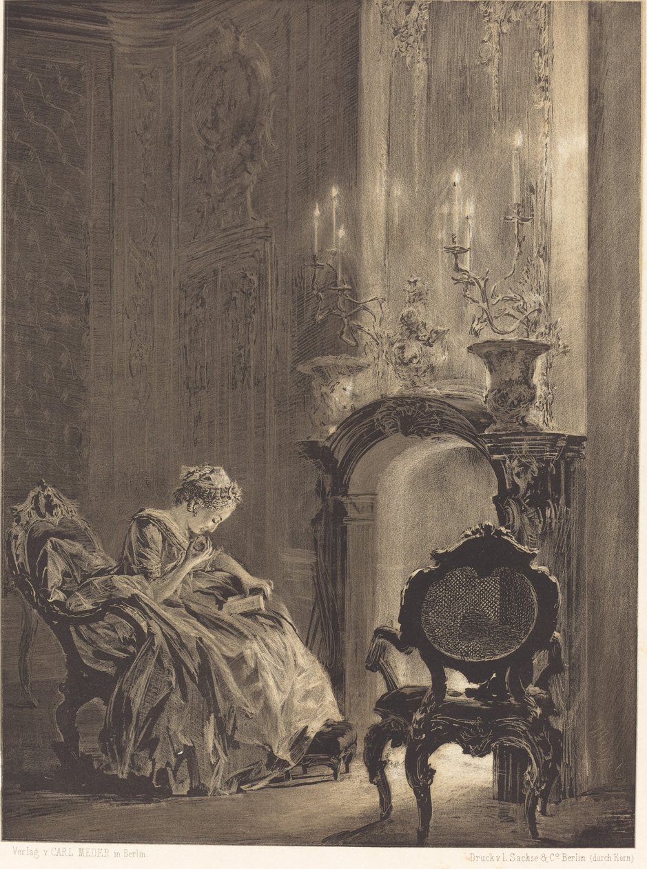 Ateşten önce kadın by Adolph Menzel