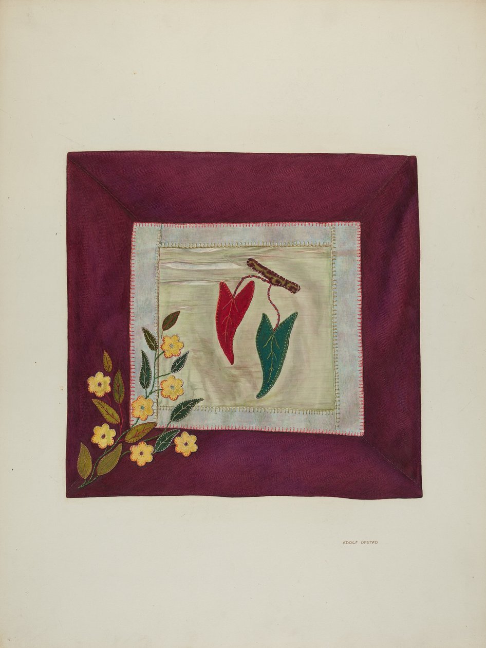 Aplike Örtü Detayı, 1941. by Adolph Opstad