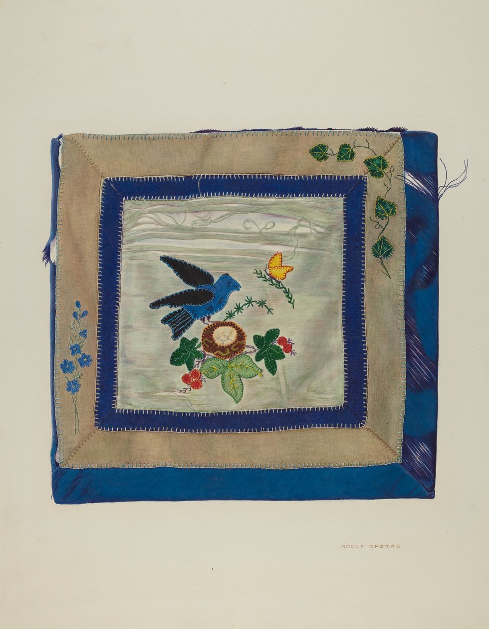 Bluebird Örtü Detayı, c. 1941. by Adolph Opstad