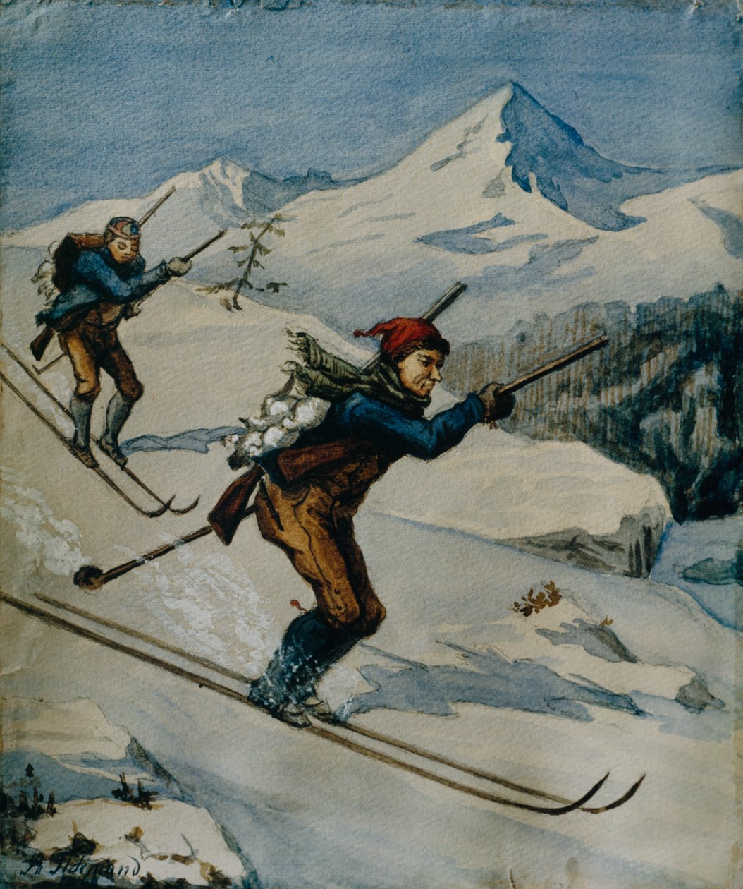 Kuş avcıları (tuval üzerine yağlı boya) by Adolph Tidemand