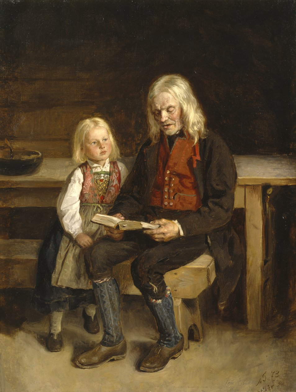 cumartesi akşamı namazları by Adolph Tidemand