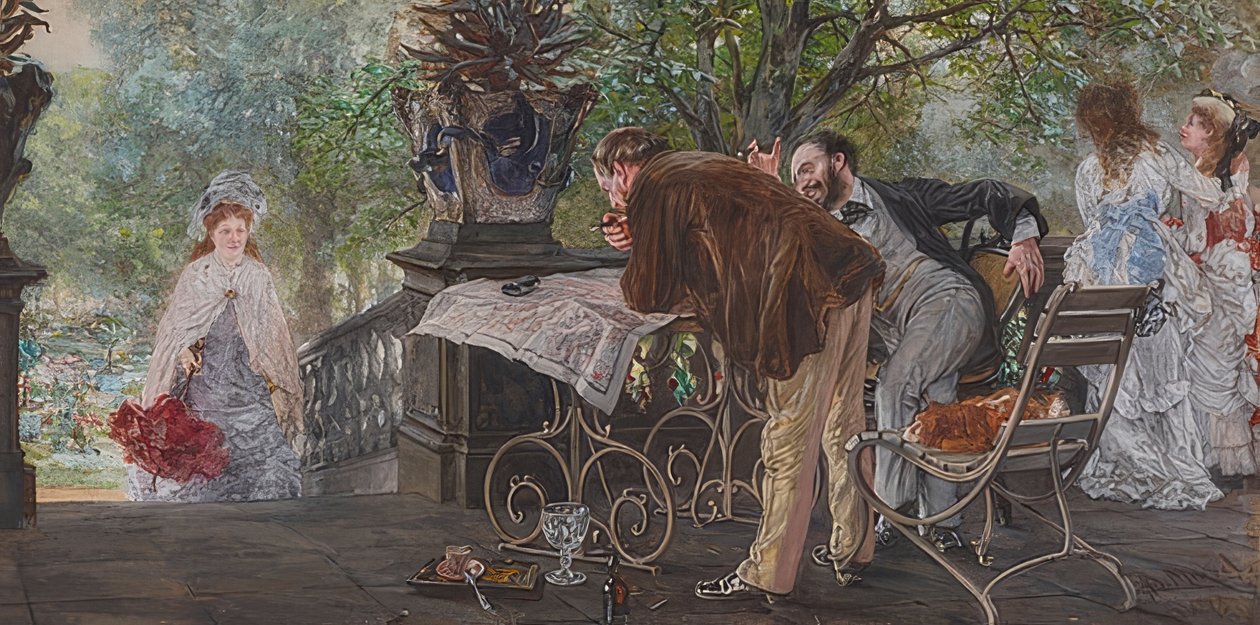 Seyahat planları. 1875 by Adolph Menzel
