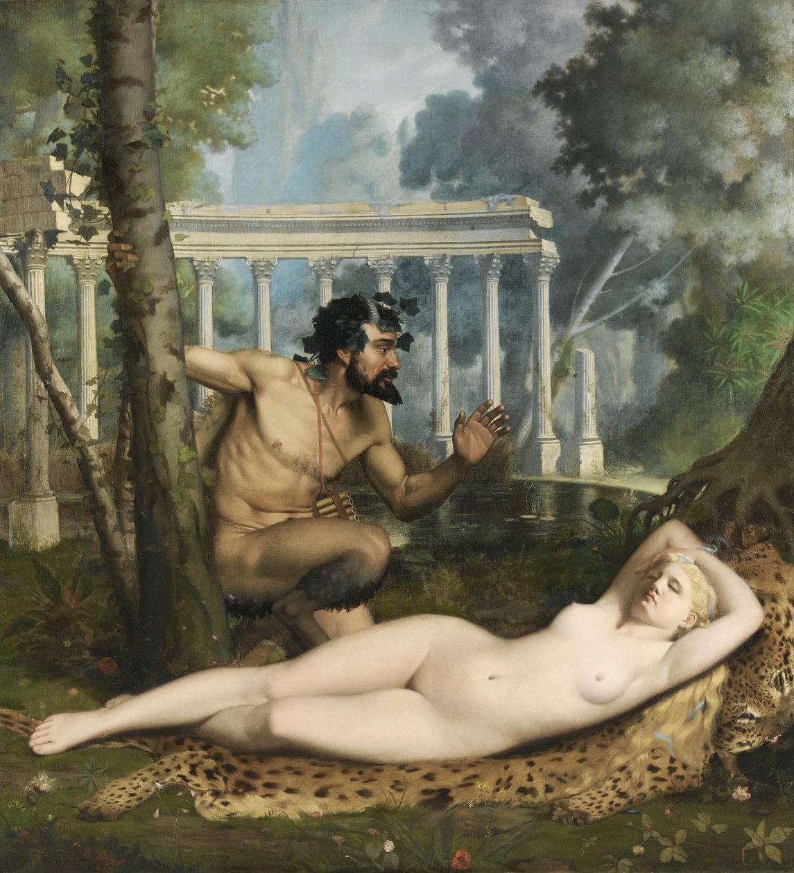Pan ve Venüs by Adolphe Alexandre Lesrel