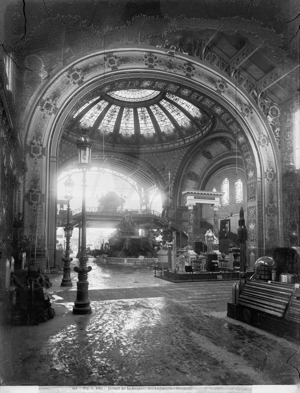 Detail of the Gallery of the Various Industries, Universal Exhibition, Paris, 1889 see also 217902 bw photo by Adolphe Giraudon