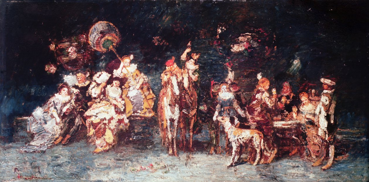 Nocturnal Feast, 1875  by Adolphe Joseph Thomas Monticelli