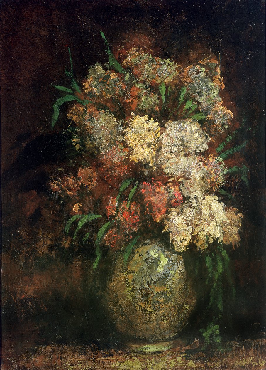 Çiçek Vazosu, c.1870-75 by Adolphe Joseph Thomas Monticelli
