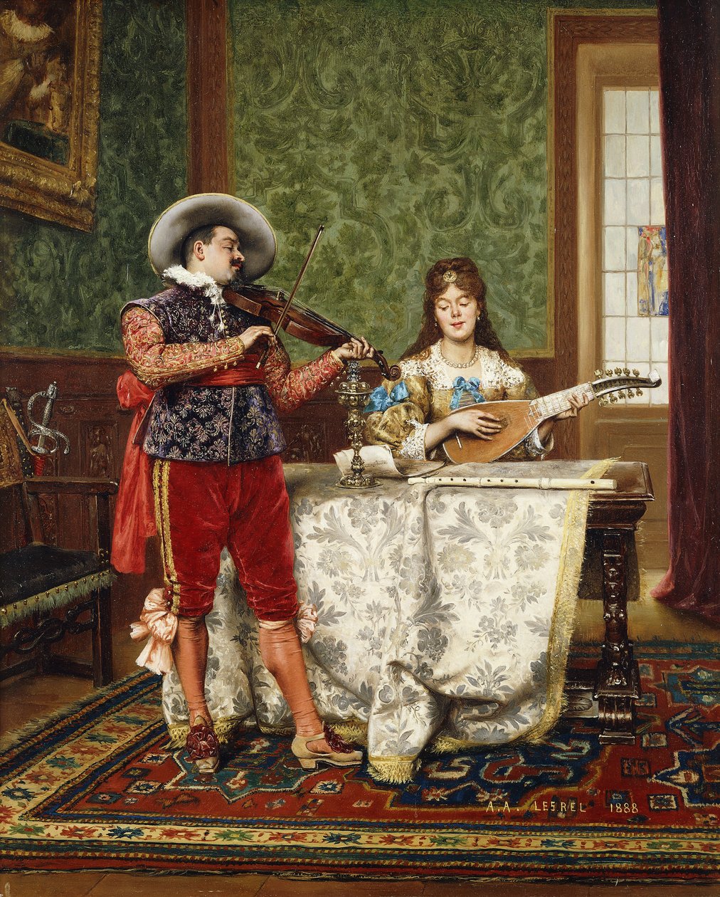 düet by Adolphe Alexandre Lesrel