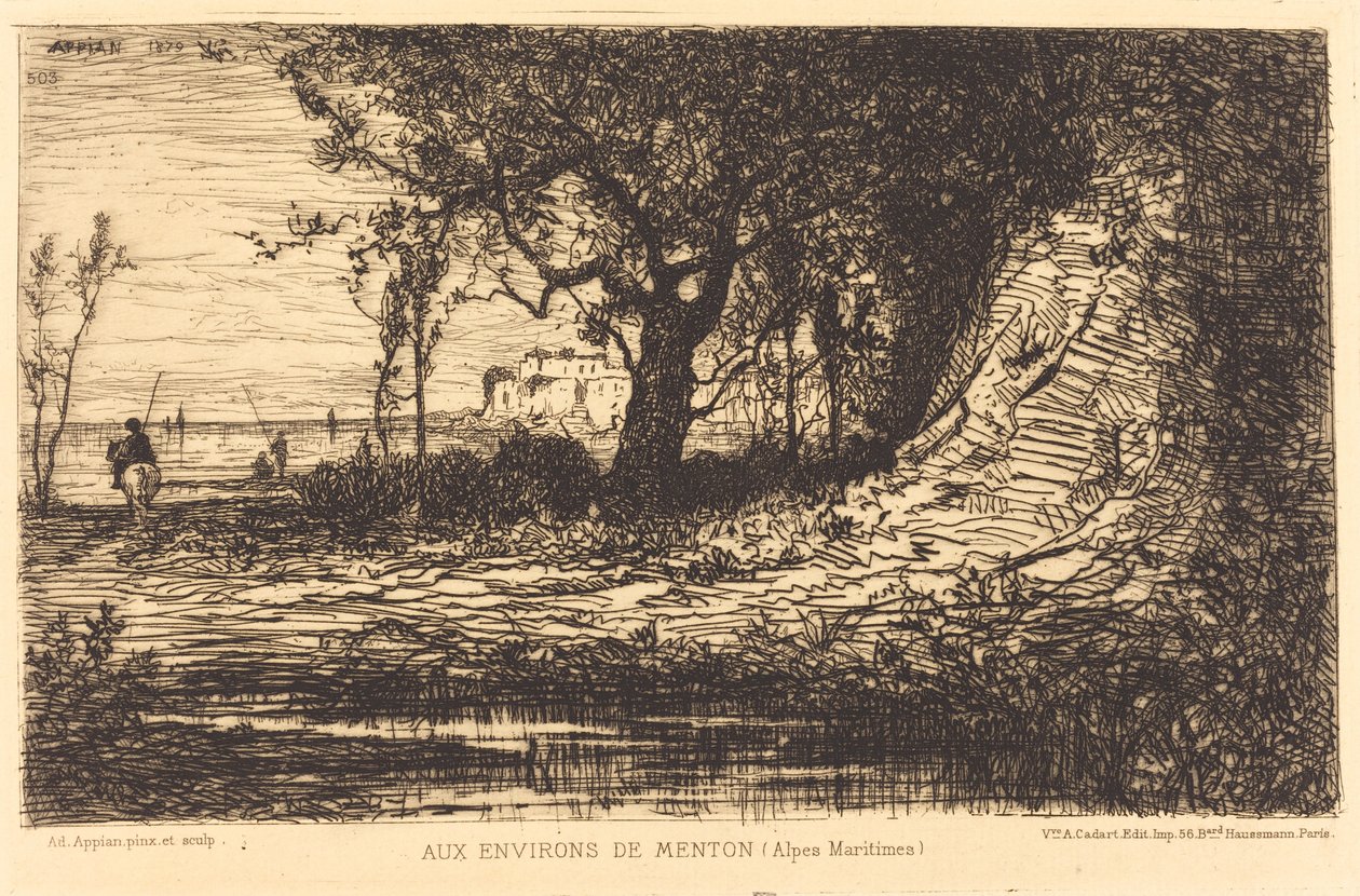 Menton çevresinde by Adolphe Appian