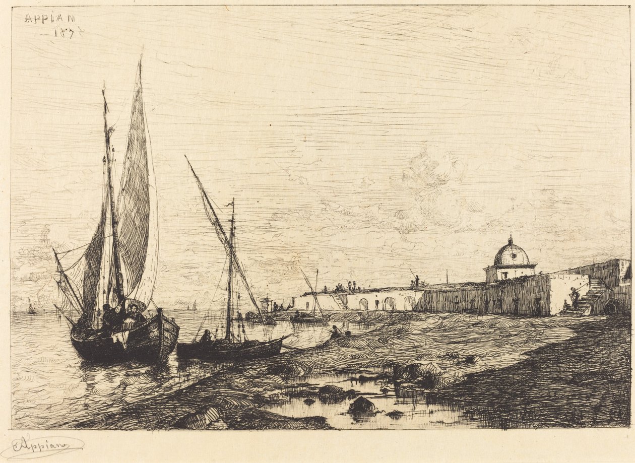 San Remo Limanı by Adolphe Appian