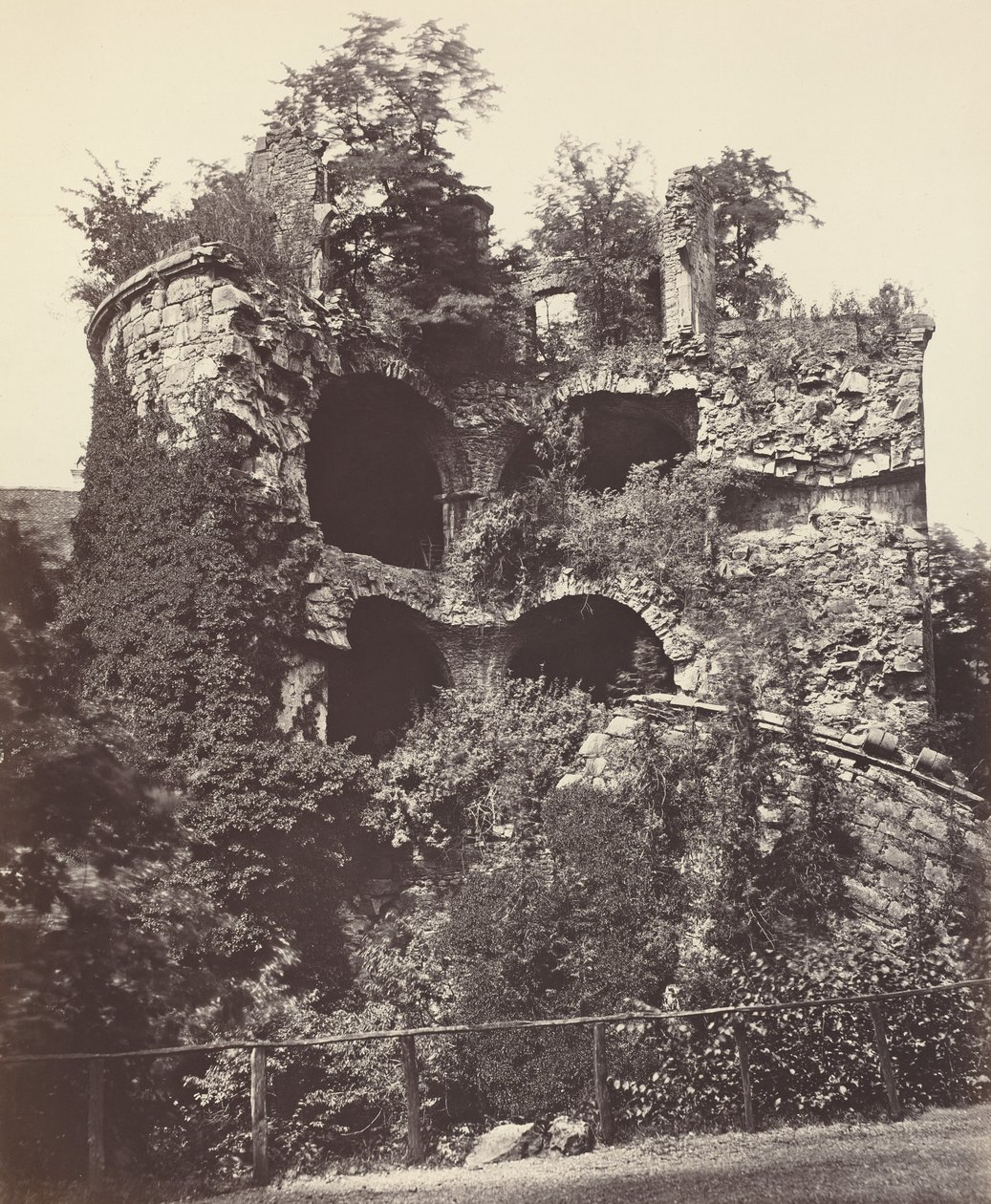 Patlamış Kule, Heidelberg Kalesi by Adolphe Braun