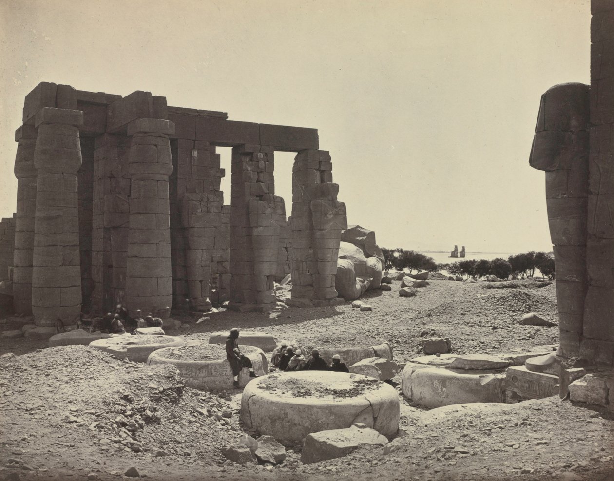 Ramesseum, Thebes, 1869. by Adolphe Braun