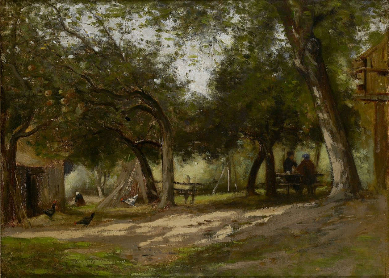 Çiftlik Bahçeli Peyzaj, 1830-1880 by Adolphe Felix Cals
