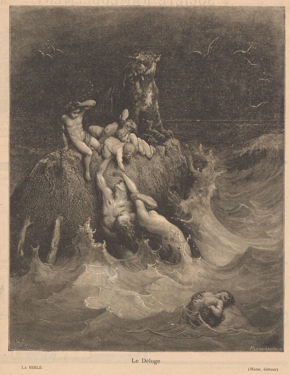 Deluge Le Déluge (nesne üzerindeki başlık) by Adolphe Francois Pannemaker