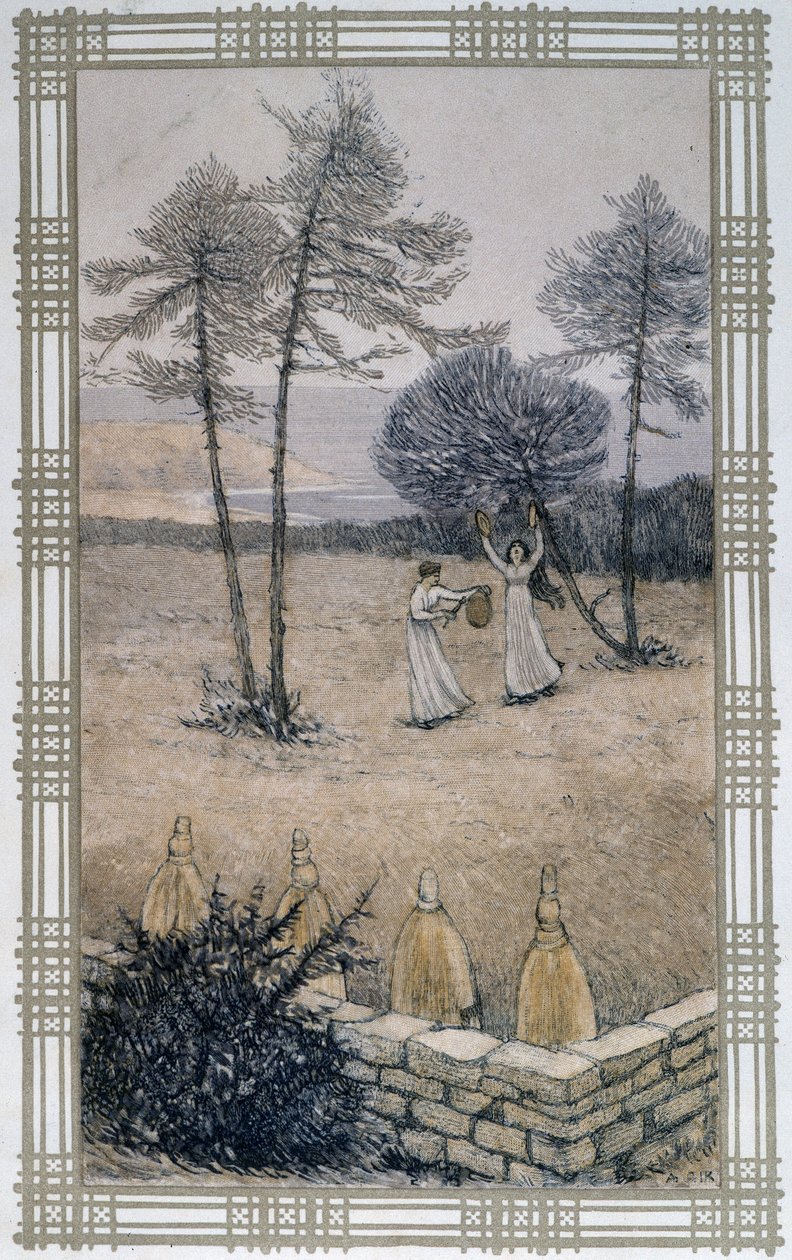 Arıların yaşamı: arıları uzak tutmak için gürültü - çizim A. Giraudon by Adolphe Giraudon