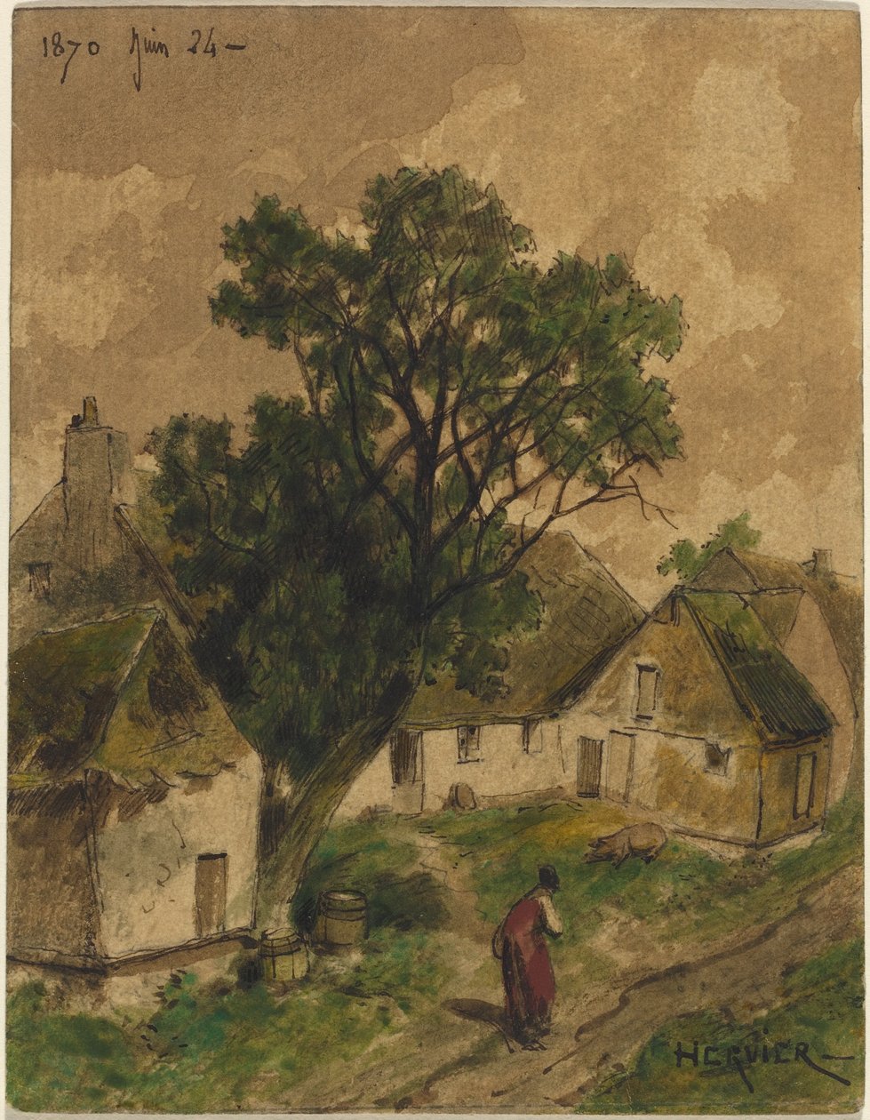 Çiftlik bahçesi by Adolphe Hervier