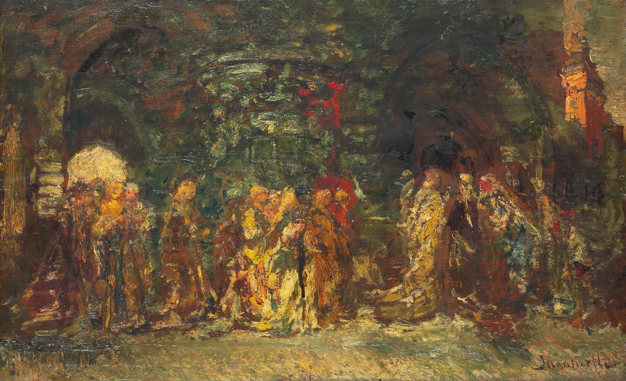 Bir Alayı, c.1880 by Adolphe Joseph Thomas Monticelli
