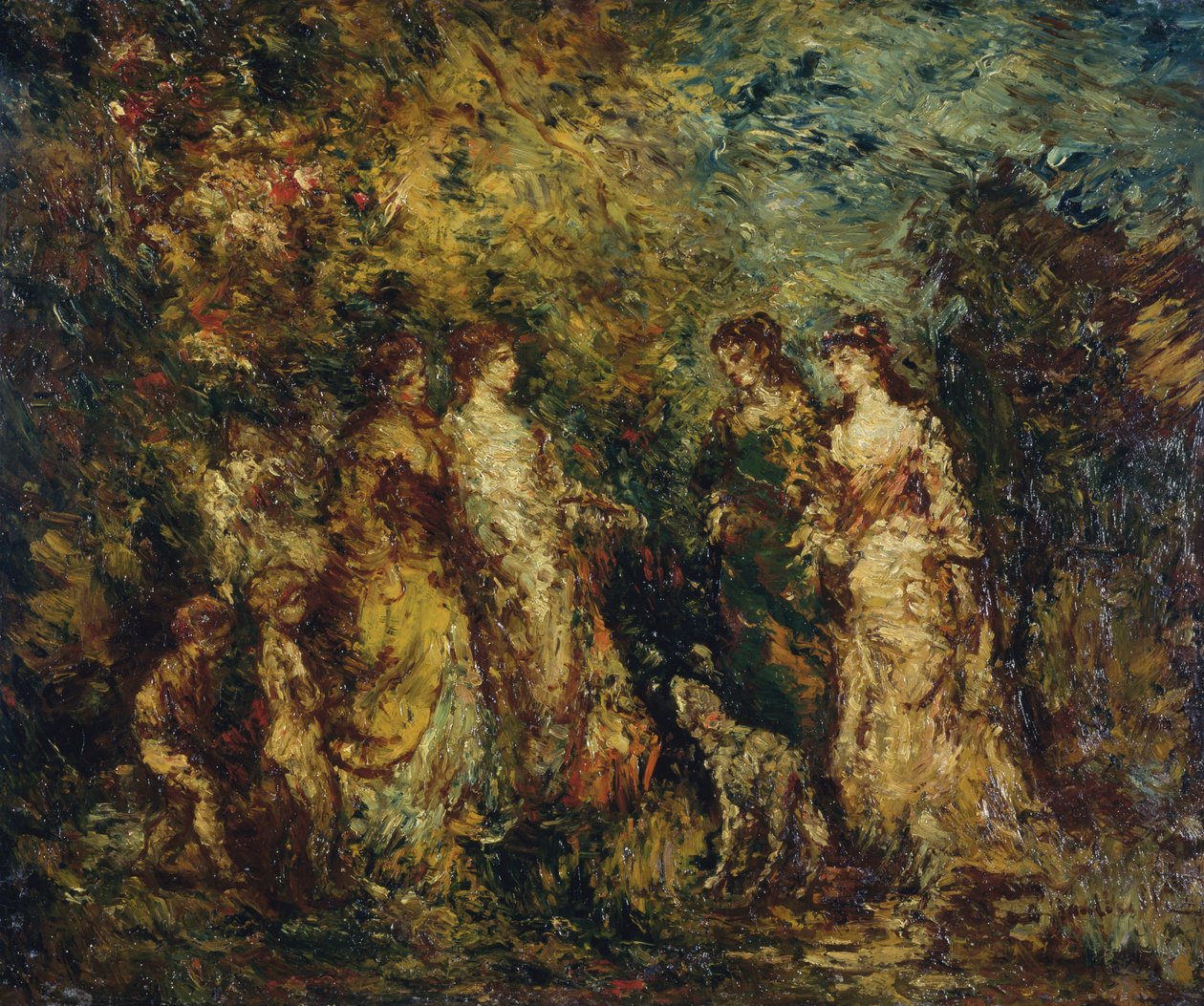 Bayanlar oyunu by Adolphe Joseph Thomas Monticelli