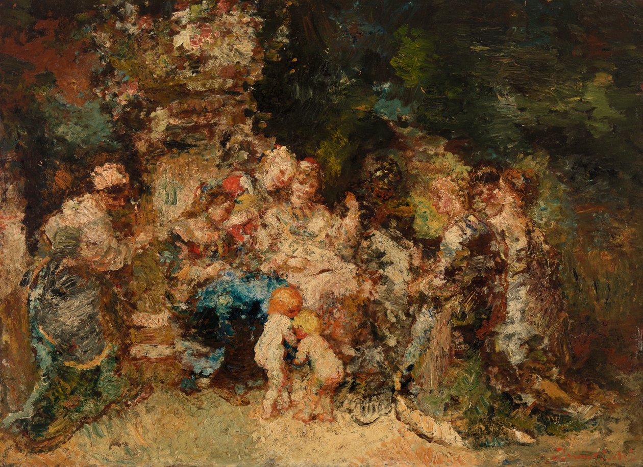 saygı by Adolphe Joseph Thomas Monticelli