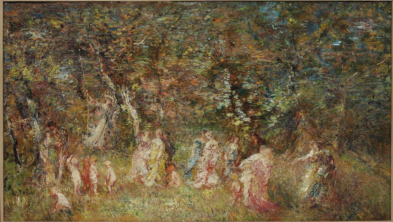 Salıncak by Adolphe Joseph Thomas Monticelli