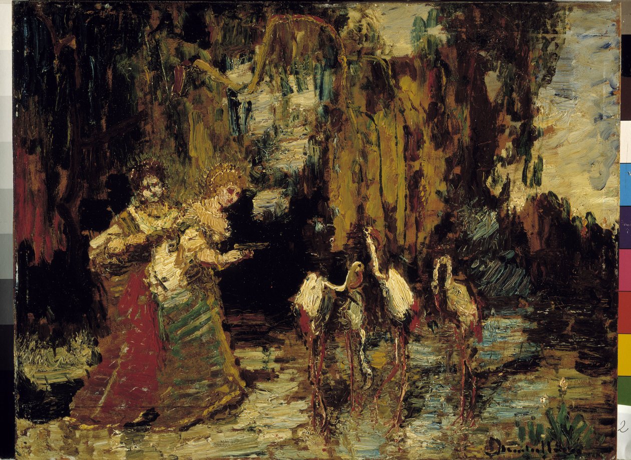 flamingolar by Adolphe Joseph Thomas Monticelli