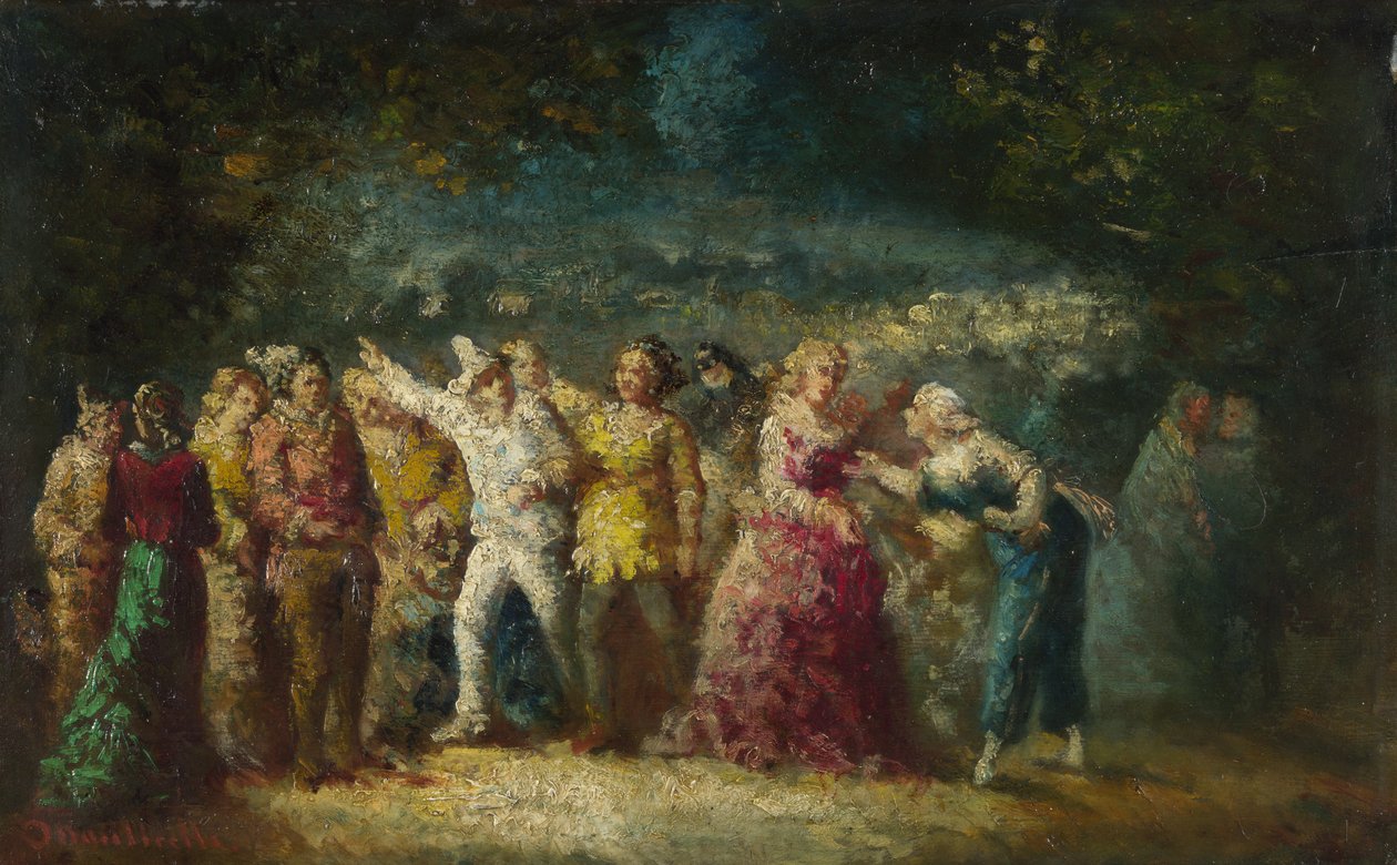 Meşale Alayı, 1870'ler-1880'ler by Adolphe Joseph Thomas Monticelli