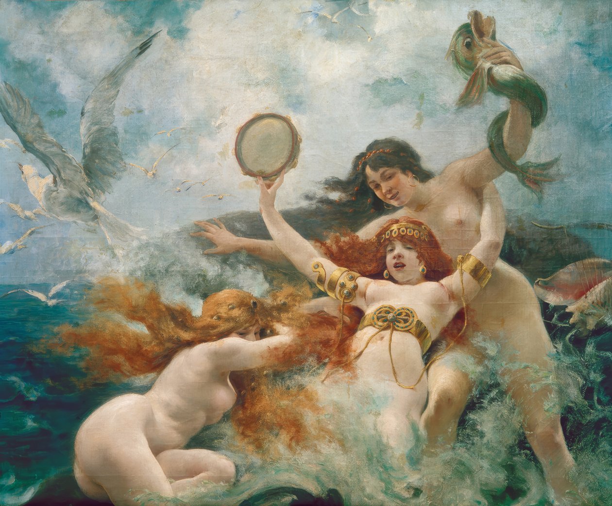 Sirenler eğleniyor by Adolphe Lalyre