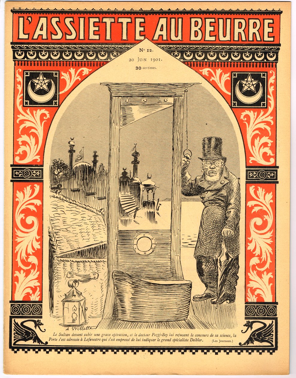 “Tereyağı Tabağı”nın Kapağı, Renklerde Hiciv by Adolphe Leon Willette