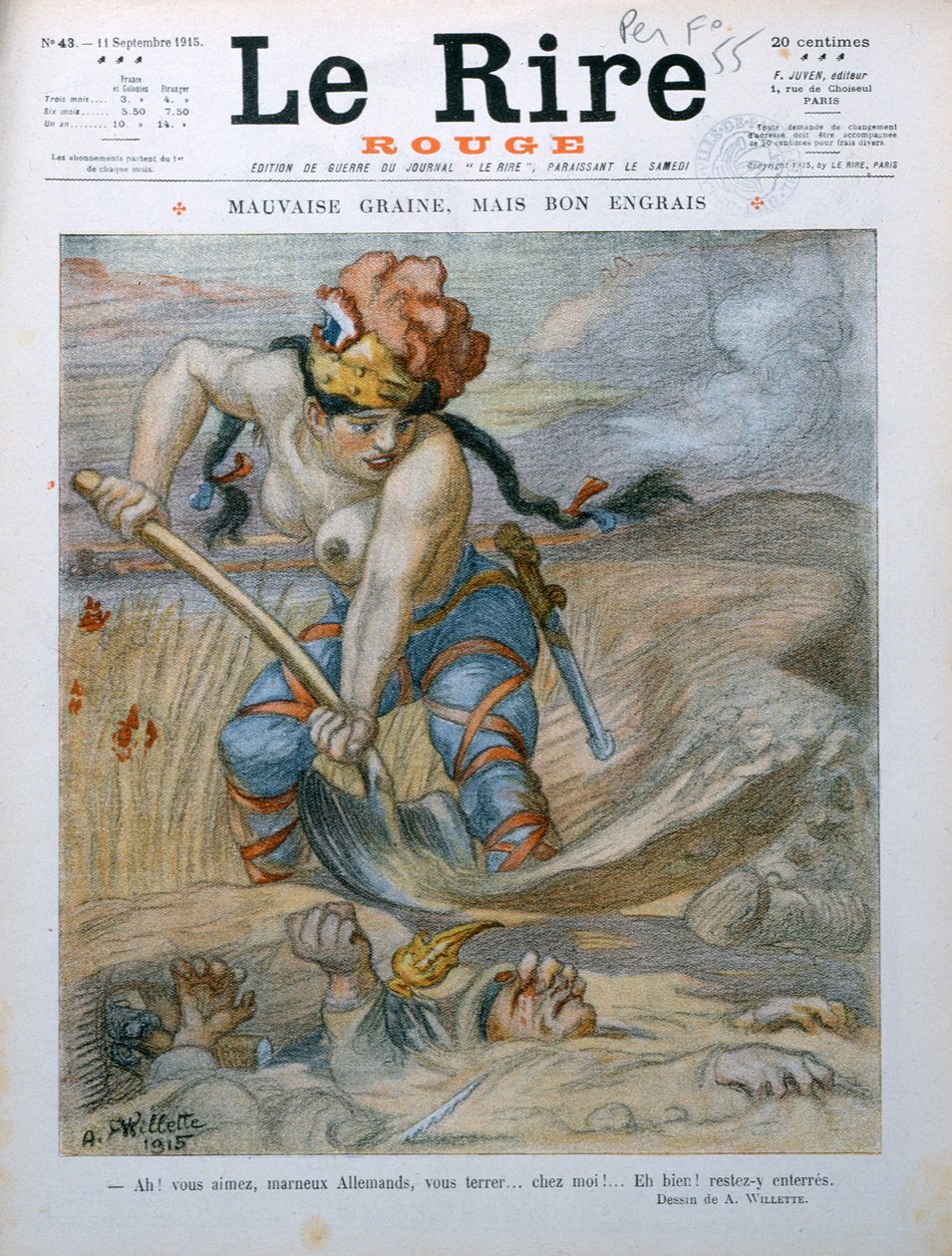 Marianne Alman Askerlerini Marne Siperlerine Gömerken, 