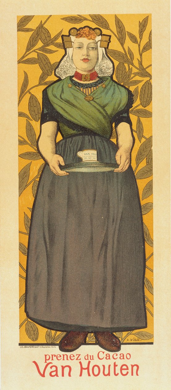 Van Houten Kakao var by Adolphe Leon Willette