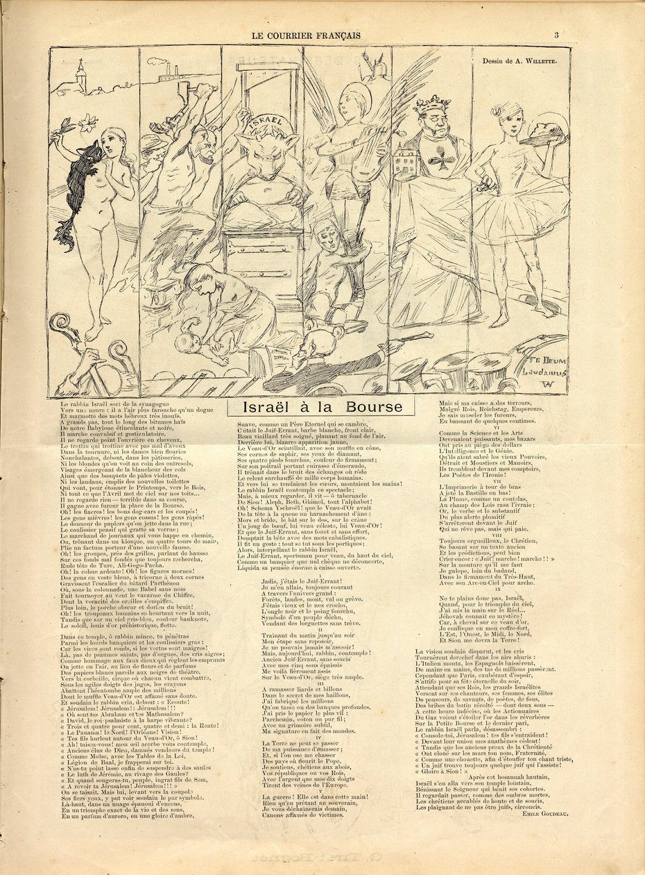 Courier francais, Satirique en B & B by Adolphe Leon Willette