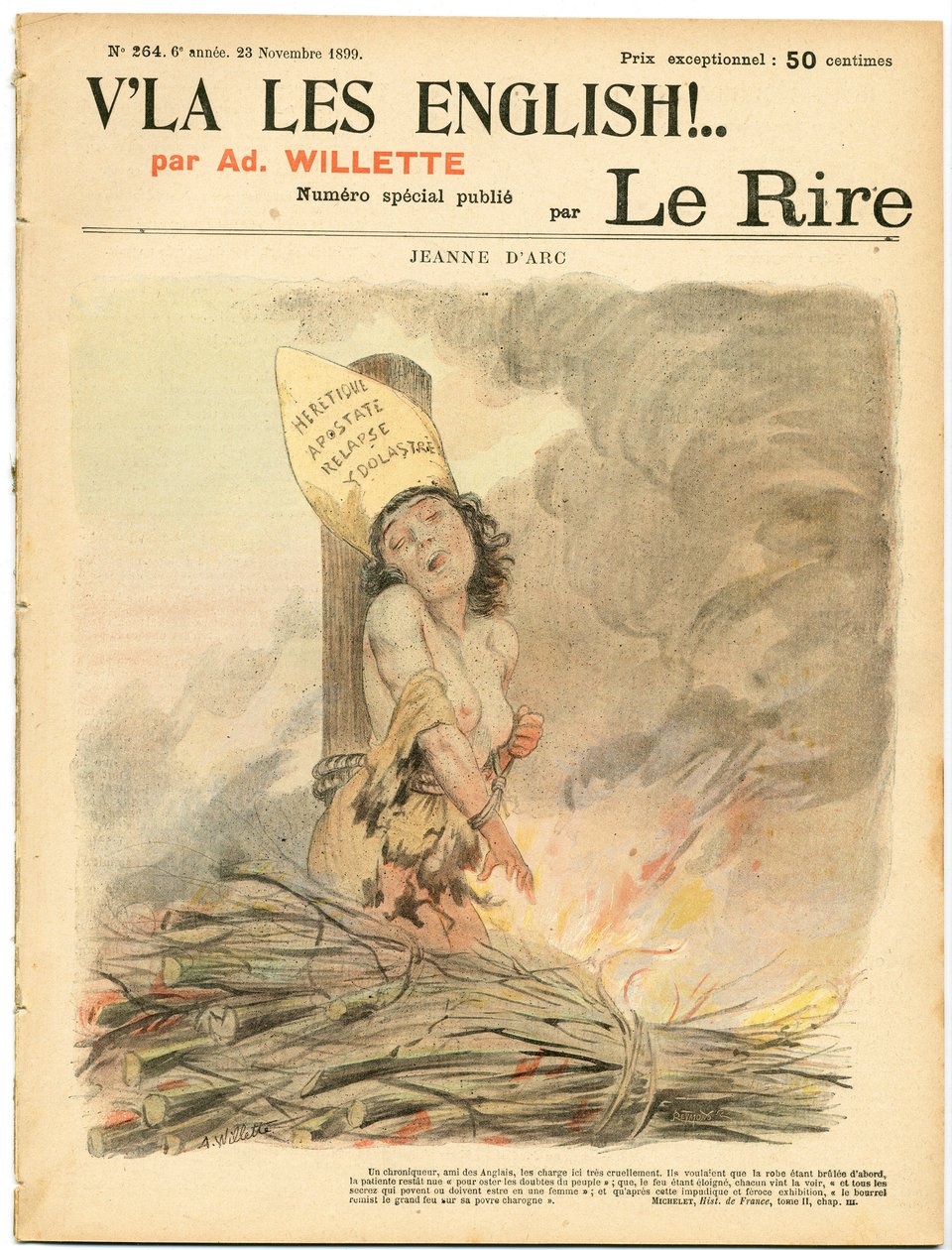 Kahkaha, sayı 264, Renklerde Hiciv by Adolphe Leon Willette