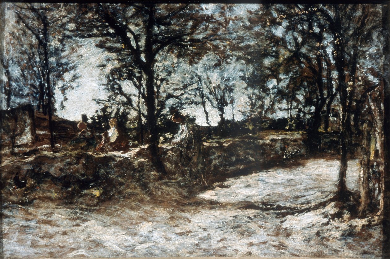 Manzara. Fontainebleau, 19. yüzyıl. by Adolphe Joseph Thomas Monticelli