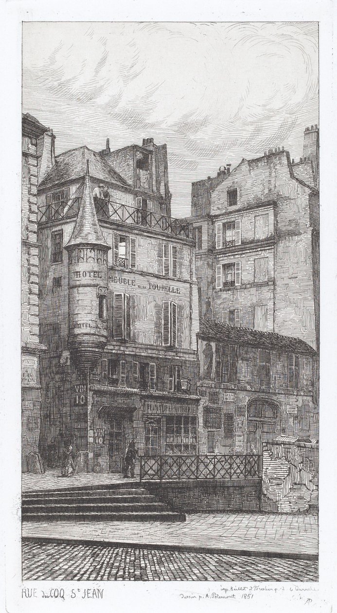 Rue du Coq St. Jean by Adolphe Théodore Jules Martial Potémont