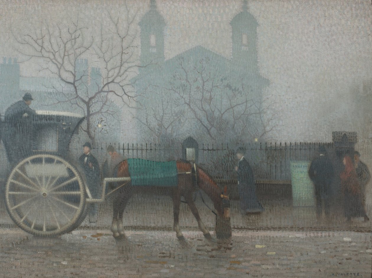 All Saints'te Hansom Taksi by Adolphe Valette