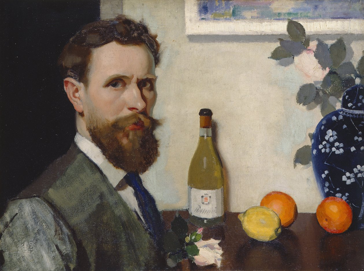 Otoportre, c.1917 (tuval üzerine yağlıboya) by Adolphe Valette