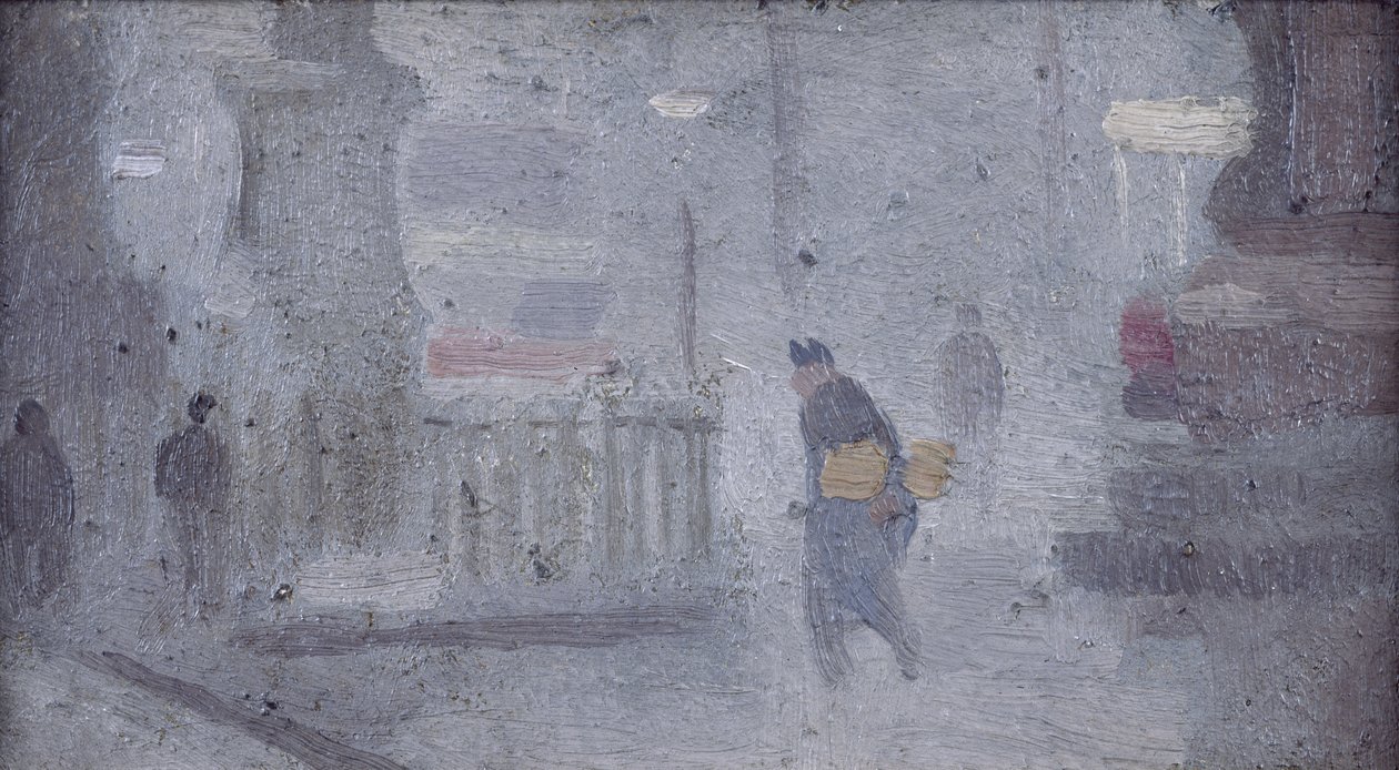 Heykel Kaidesi Çalışması, Albert Meydanı, 1910 dolayları (gemide yağ) by Adolphe Valette