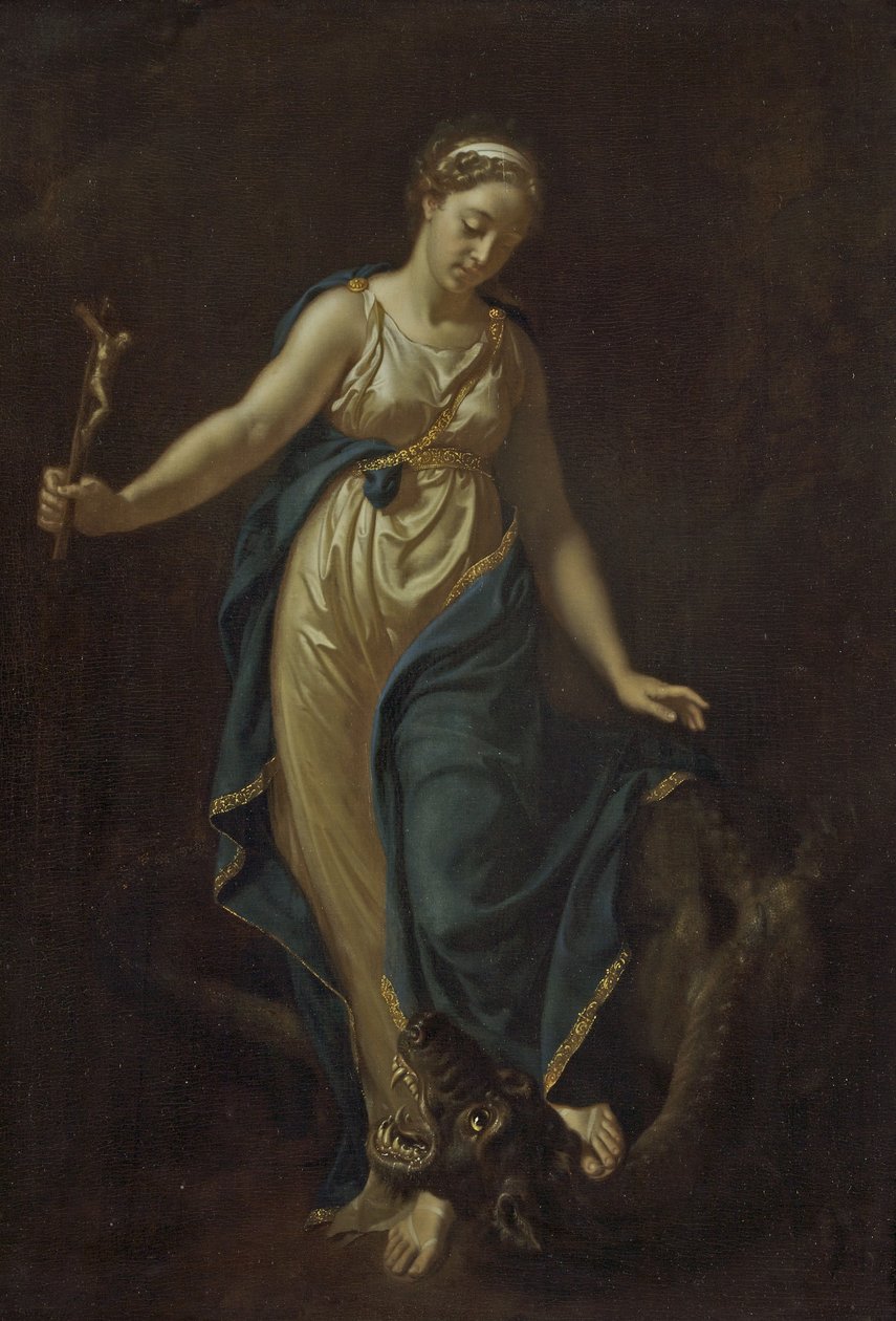 Aziz Margaret ve Ejderha, 1714 by Adriaan van der Werff