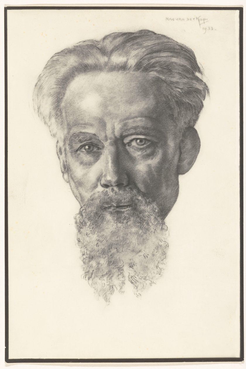 Han van der Kop tarafından bir adam portresinin fotoğraf reprodüksiyonu by Adriaan Bijl