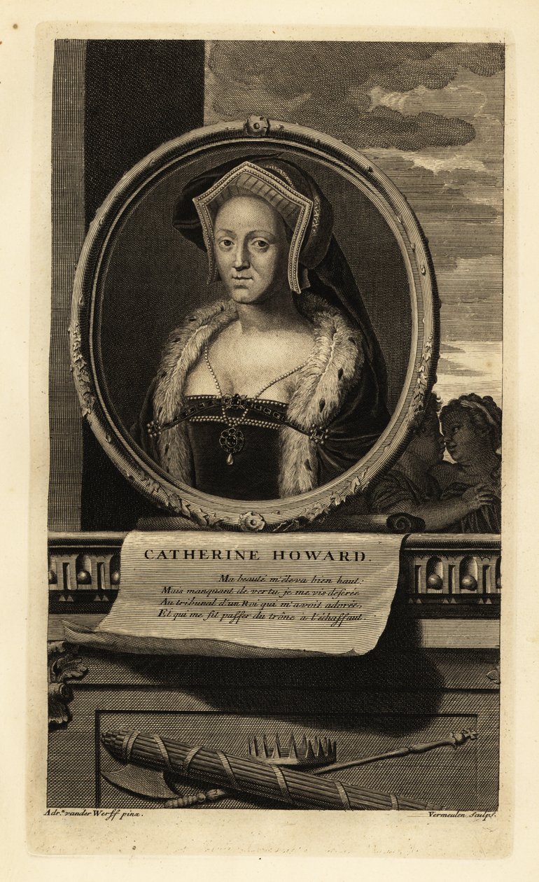 Catherine Howard (1528-1542) (gravür) by Adriaan van der (after) Werff