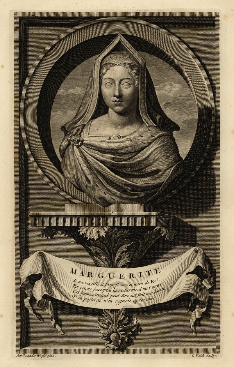 Margaret Tudor (1489-1541) (gravür) by Adriaan van der (after) Werff