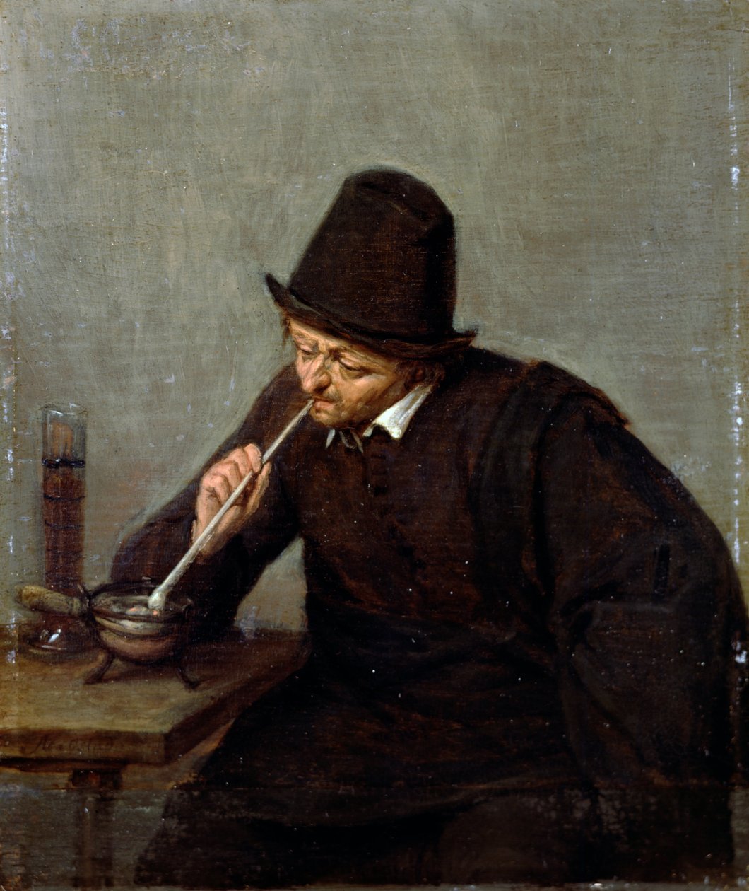 bir adam sigara by Adriaen Jansz. van Ostade
