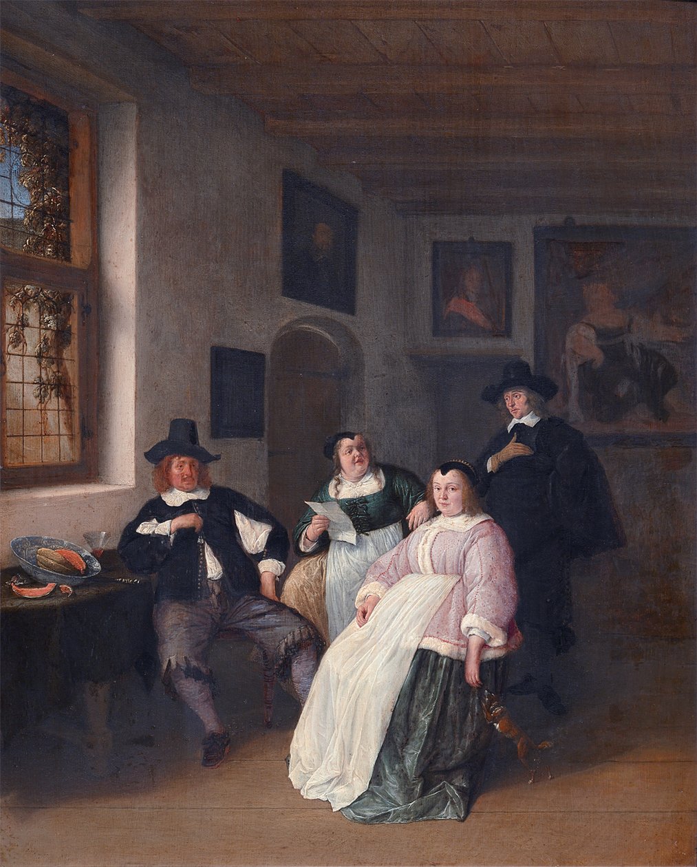 De Goyer ailesi ve ressam by Adriaen Jansz. van Ostade