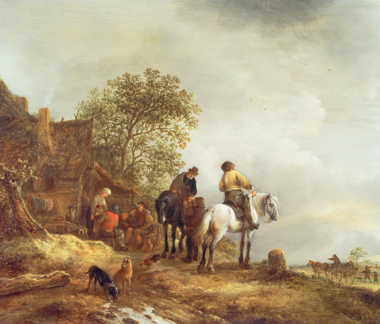 Binicilerle Manzara by Adriaen Jansz. van Ostade