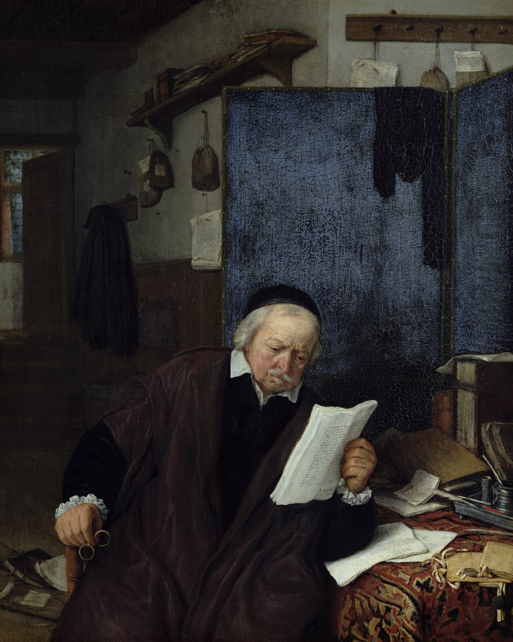 Avukat Çalışmasında by Adriaen Jansz. van Ostade