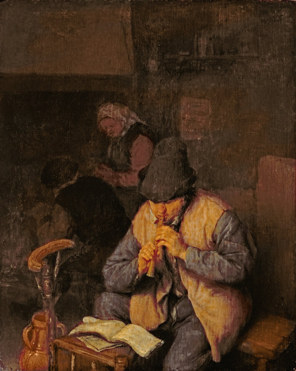 Flüt Çalan, 17. yüzyıl by Adriaen Jansz. van Ostade