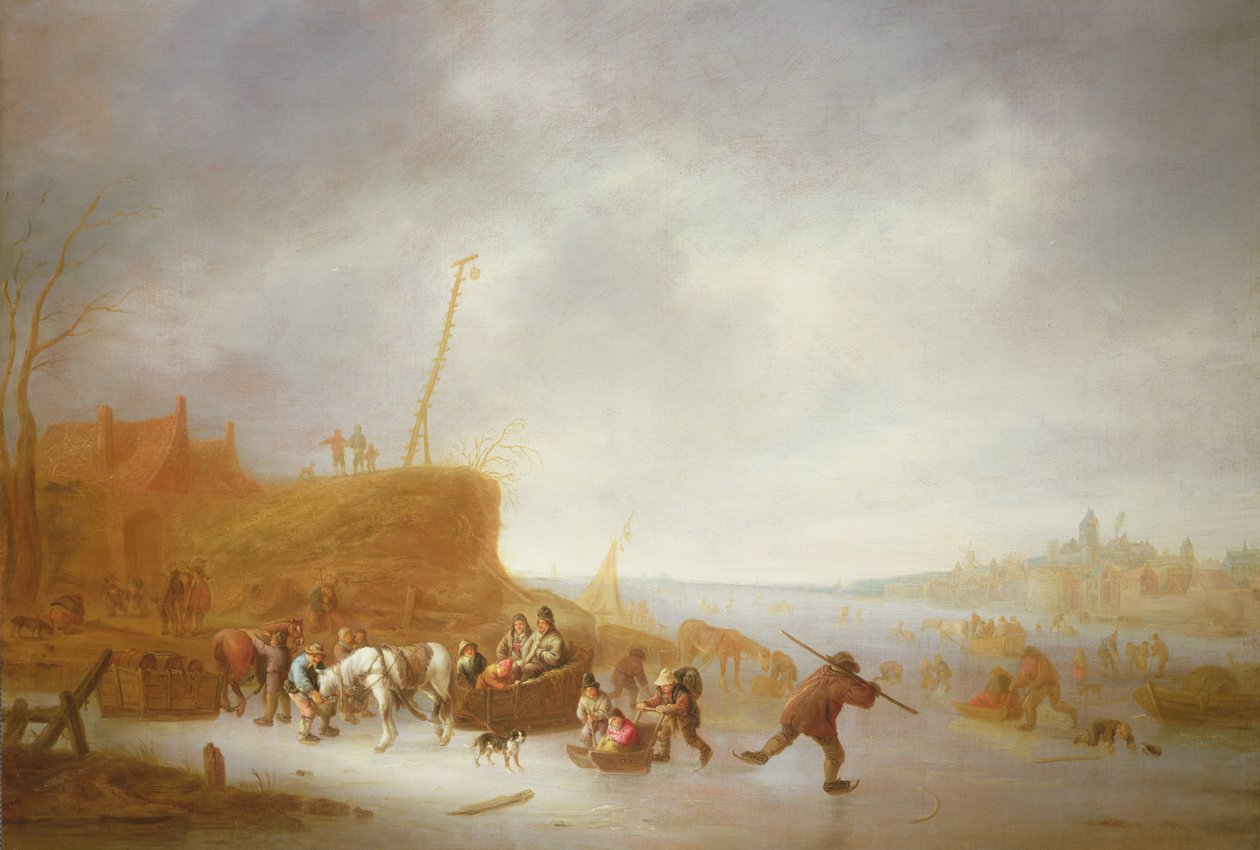 Patenciler ile Kış Manzarası by Adriaen Jansz. van Ostade