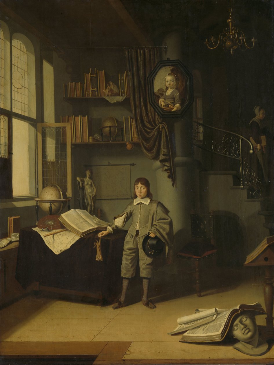 Bir Çalışmada Genç Bir Adam by Adriaen van Gaesbeeck