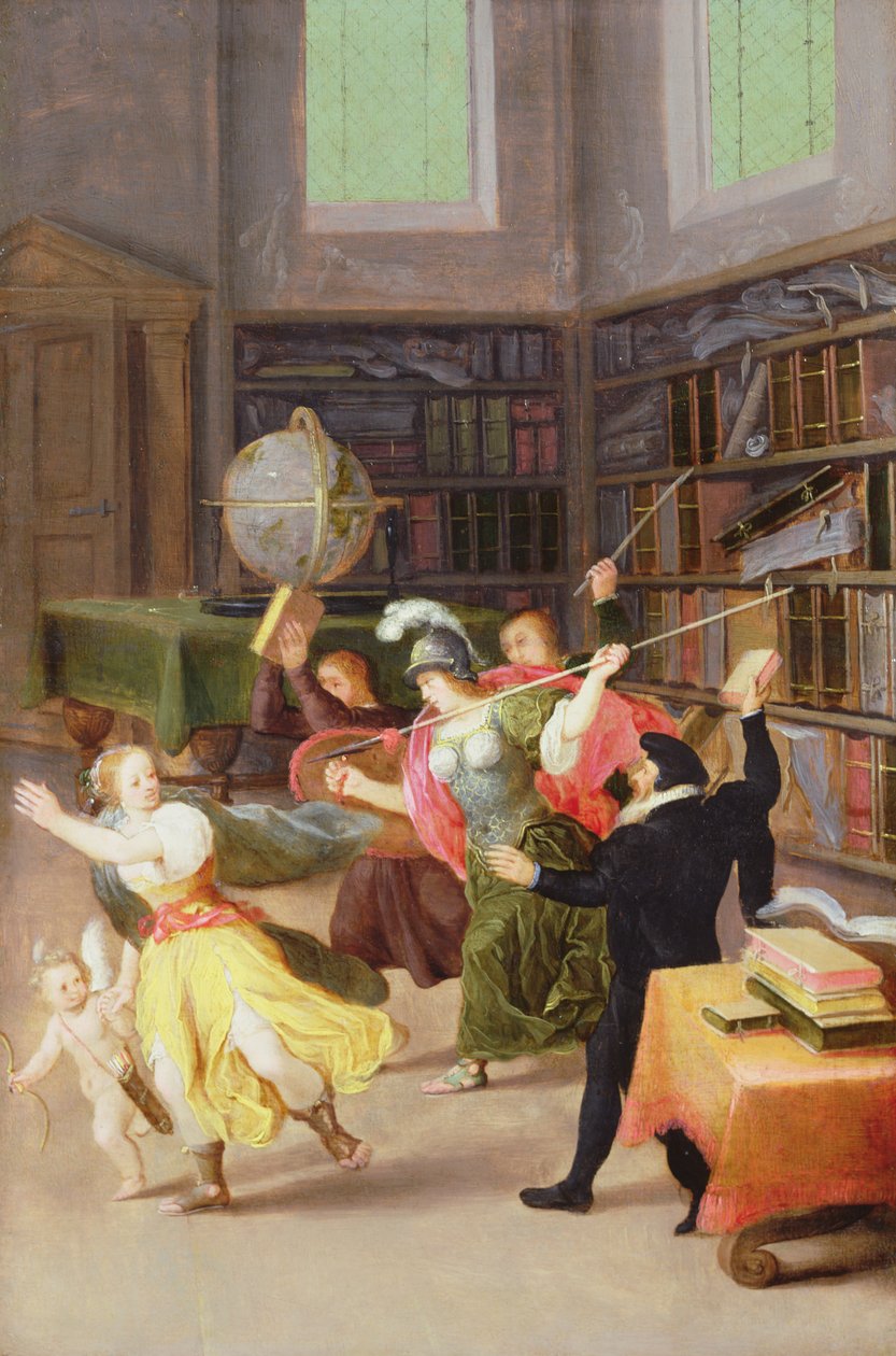 Aşk ve Cehalet, Bilgelik ve Öğrenmenin Alegorisi by Adriaen van Stalbemt